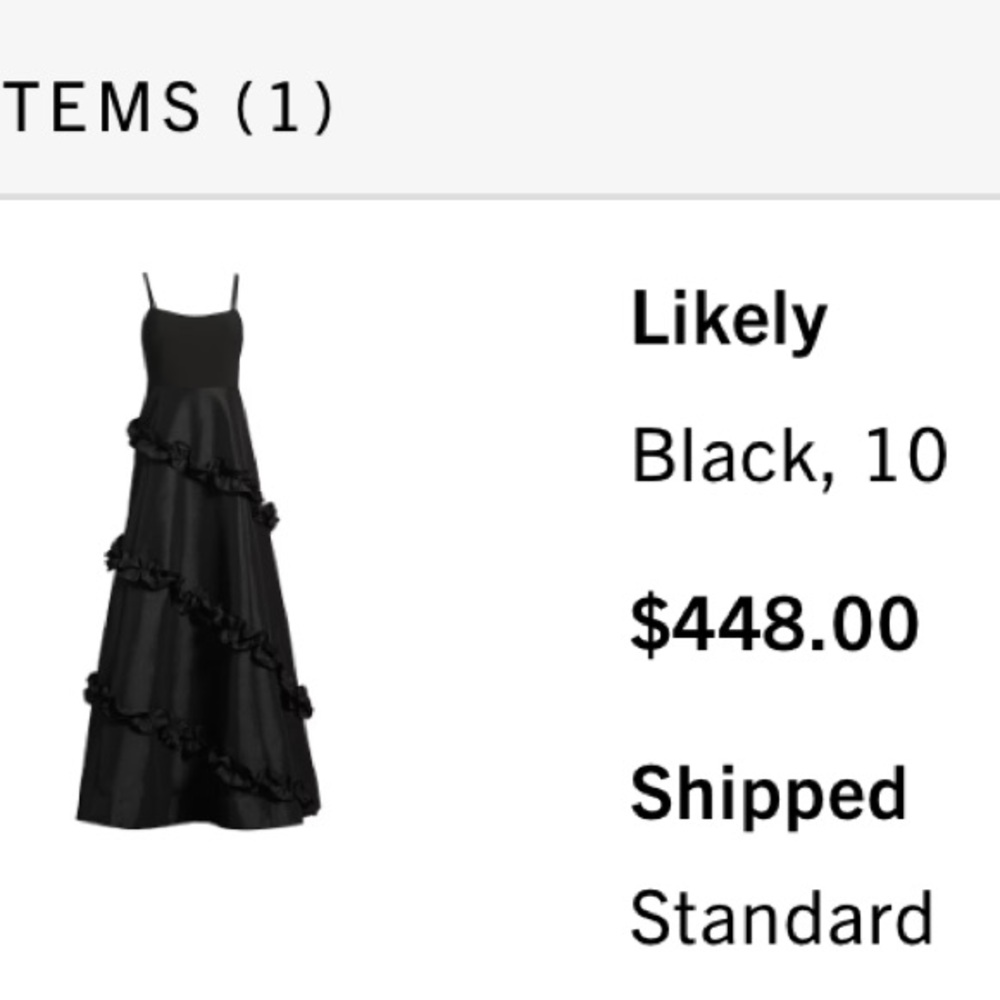 Likely Black Asymmetrical Dress